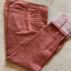Salmon colored large cuff pants